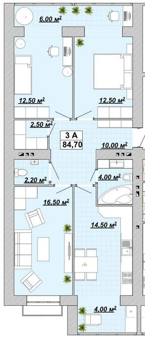 Ready, 3-room apartment, CENTER, 7 minutes to the Town Hall and the Market Square