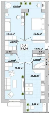 Ready, 3-room apartment, CENTER, 7 minutes to the Town Hall and the Market Square