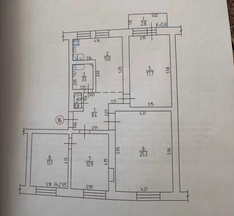 Ексклюзивна  4 кім квартира ,98 кв.м ,район Новомиколаївка