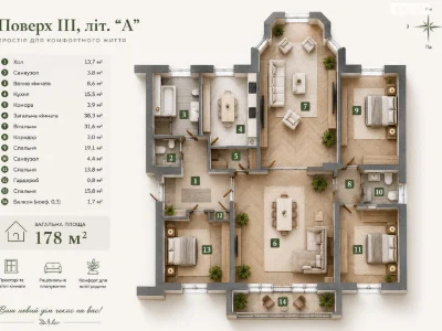 Apartment for sale in Lypka