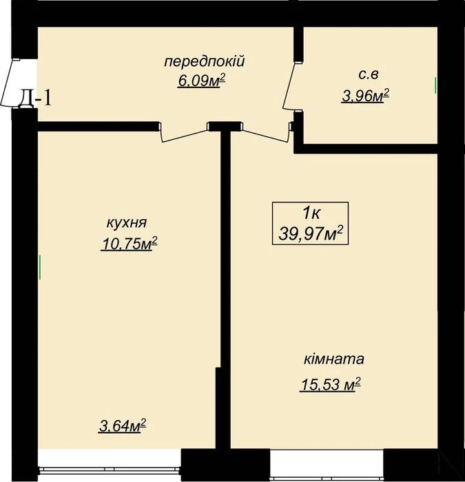 Продаж 1к.кв новобудова