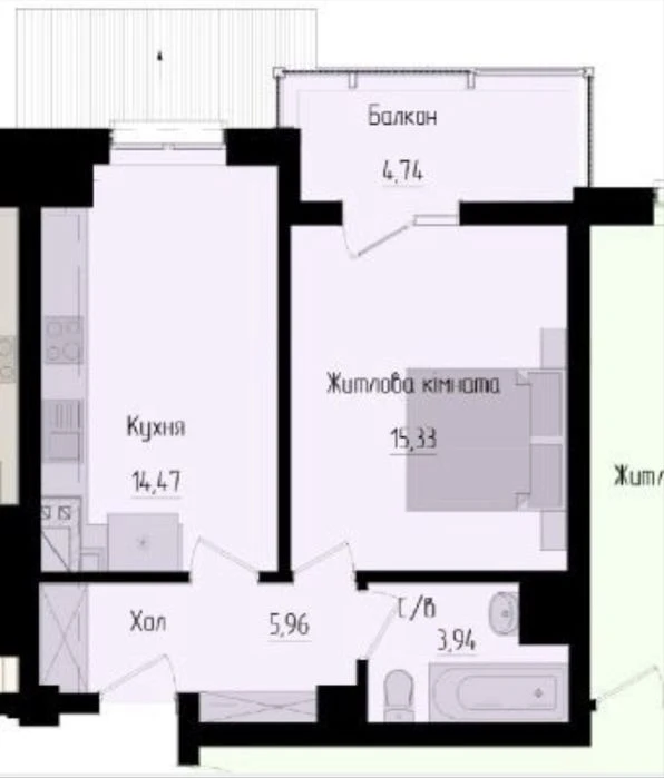 Продам 1 кімнатну новобудову в престижному районі міста