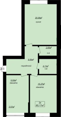Продам квартиру 65м2 на 1-2 поверсі