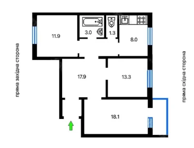 3-room apartment for sale 75 m², Fedory Pushynoi St., 49