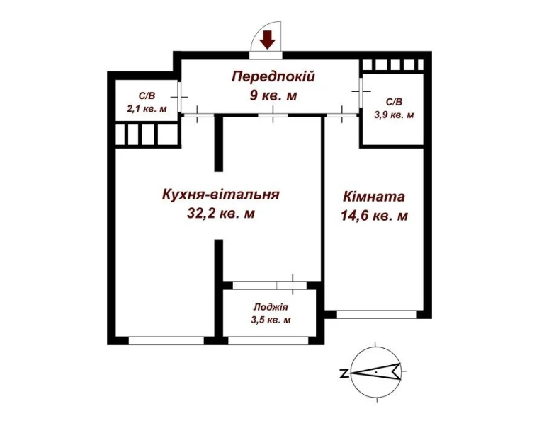 Продам квартиру 69 м² в ЖК Nordica Residence, вул. Залізничн