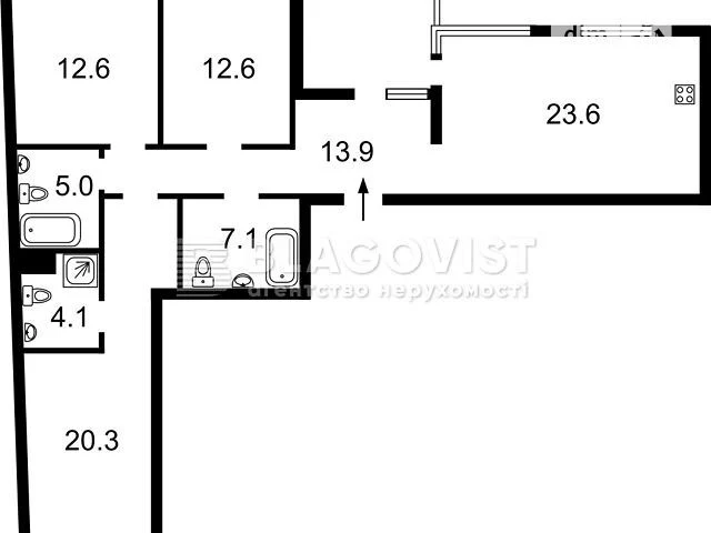 Sale of 3-room apartment 110 sq. m on Osokorska Street 2A • ID 3470