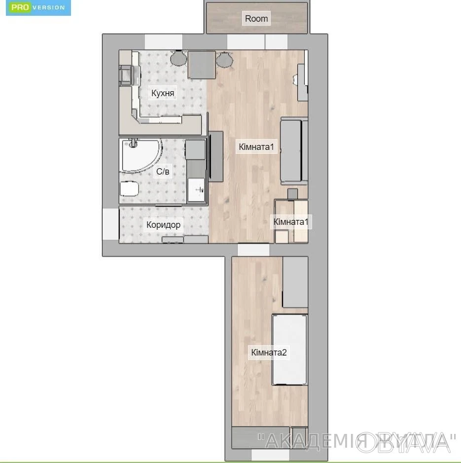2-комнатная квартира, 45 м.кв.