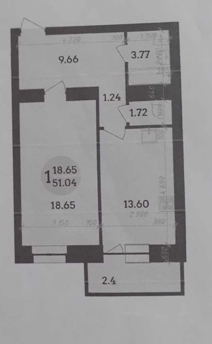 Продаж 1 кім. квартири. 53 м2. зуп.Фурманова №6121  розг. Де