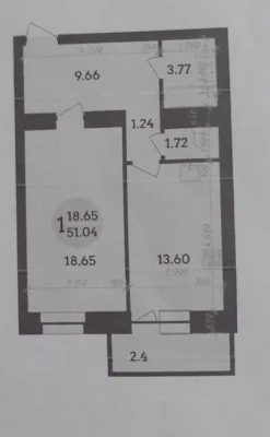 Продаж 1 кім. квартири. 53 м2. зуп.Фурманова №6121  розг. Де