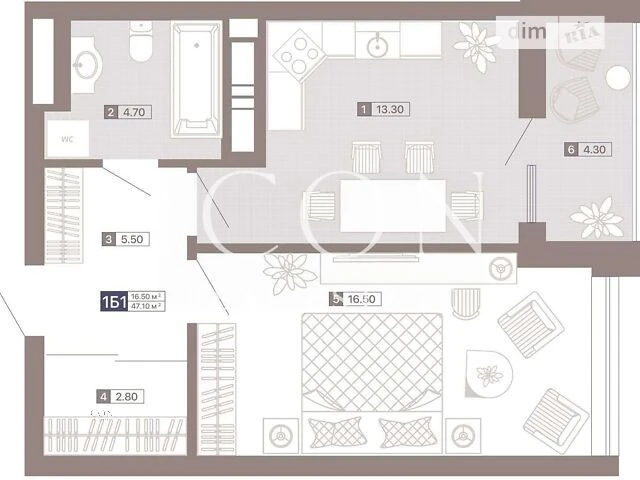 Продаж 1к квартири 47.1 кв. м на вул. Половецька 4 • ID 3475