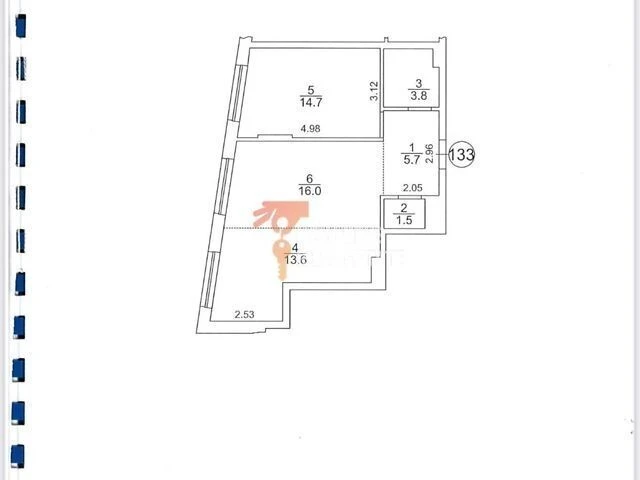 Sale of 2-room apartment 55.3 sq. m on Naberezhno-Rybalska st.