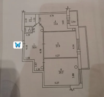 Sukhumskaya 24! New building 2-room apartment 81 meters, Klochkovskaya, Su
