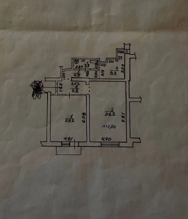 Продам 2х.кв. 4/4 S-90м2. в центре Харькова, Сертификат