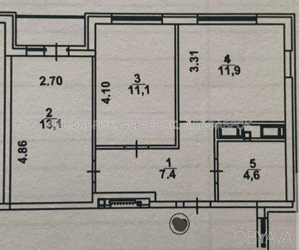 2-комнатная квартира, 49 м.кв.