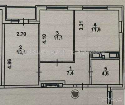 2-комнатная квартира, 49 м.кв.