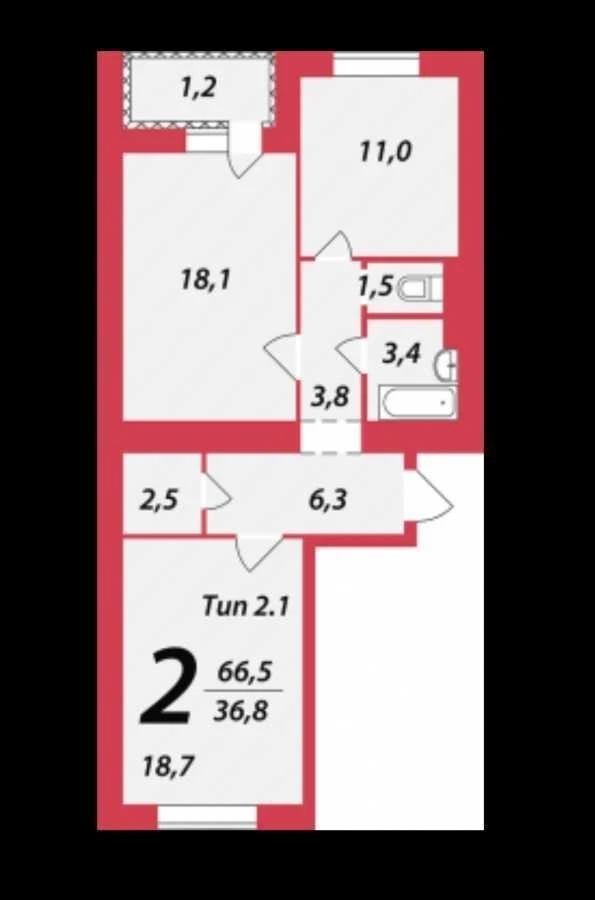 Оренда 2-кімнатної квартири 66.5 м², Комбінатна вул., 25
