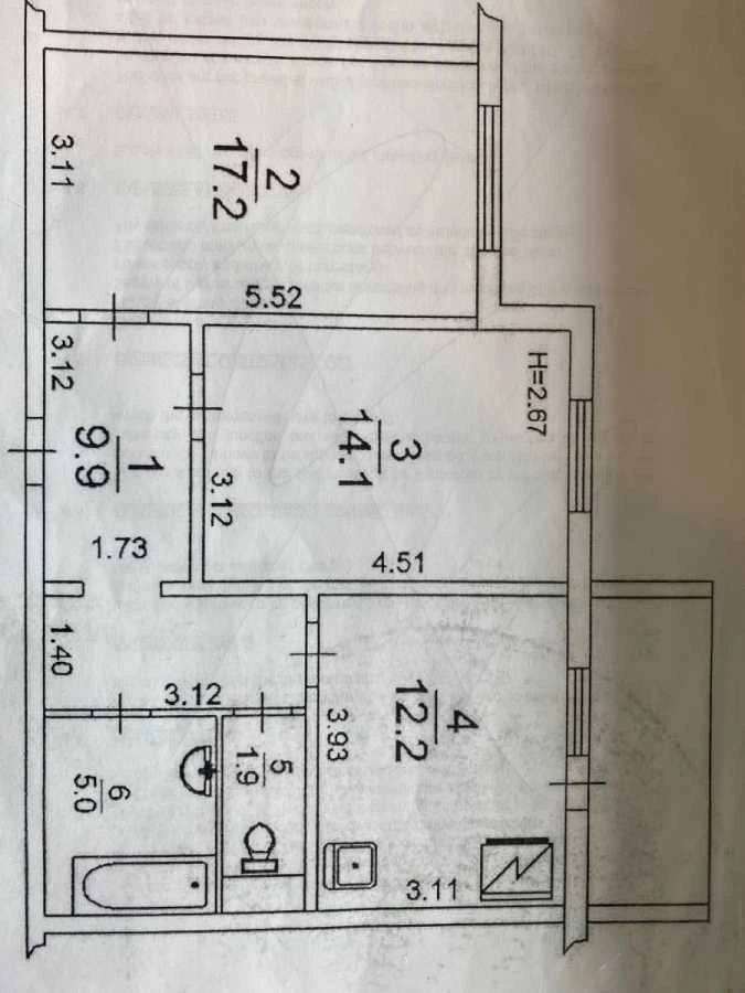 Sale of a 2-room apartment of 66 m², Mykhailo Maksymovych str.,