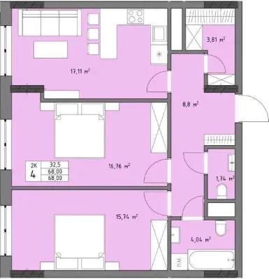 Продаж 2-к апартаментів 68 м/Трускавецька, 48/Пулюя-Наукова