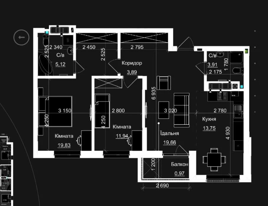 Продаж 2-кім квартири 79.5 м² у ЖК Avalon Magnolia БЕЗ КОМІС