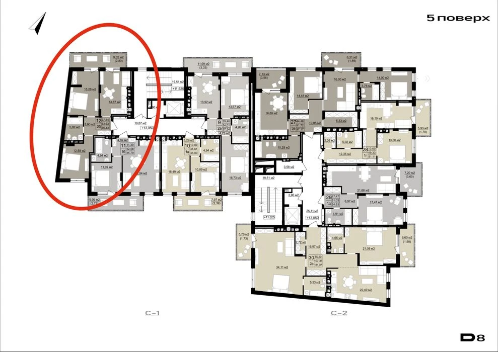 Продаж 2-кімнатної квартири (56 м²) в ЖК D8 на вул. Дашкевич