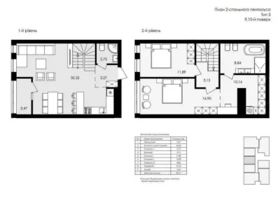 Продаж 2 кімн квартира 97 м² 9/10 вул.Топольна 179000$