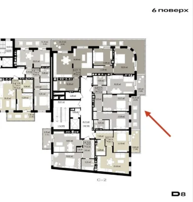 Продаж 2 кімнатної квартири (74 м²) в ЖК D8 на вул. Дашкевич