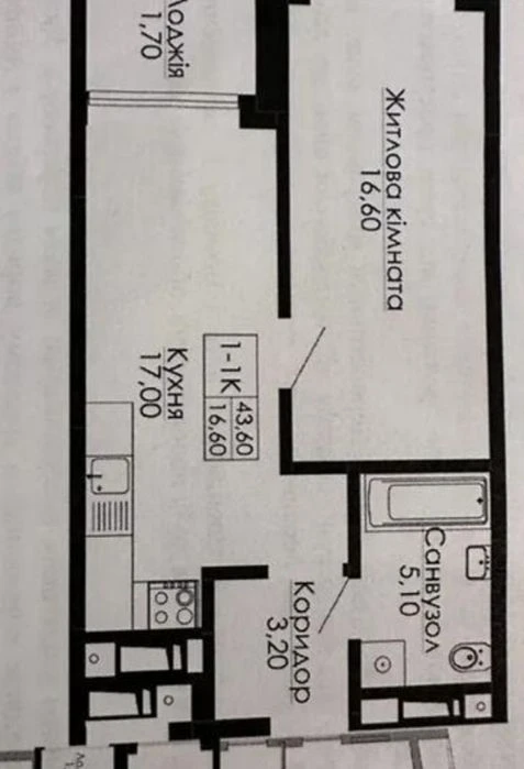Продаж 1-к, Топольна , ЖК Аурум Ейр,  44/17/27м2 , 83999 $