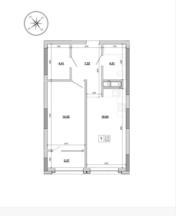1 кім квартира 50 м² новобудова Величковського Шевченківськи