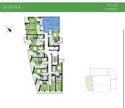 Продаж 3К пентхаусу у зданому будинку Zelena 111