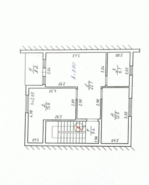 2-км кварт, 53 м2, здано, є газ, 2 км до центру, бічна Варша