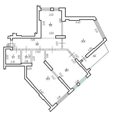 3-кімнатна квартира з панорамним видом, площа 96,8м², ЖК Com
