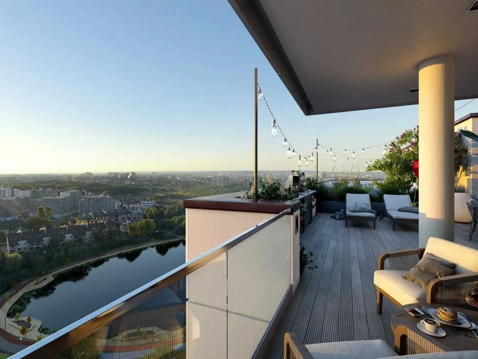 2-кімнатна квартира з терасою біля озера в ЖК Lake View — ву