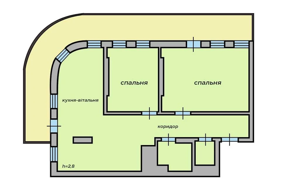 3-кімнатна квартира 89 м² у ЖК FIVE ADDRESS — без комісії, в