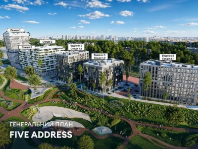 3-кімнатна квартира 89 м² у ЖК FIVE ADDRESS — без комісії, в