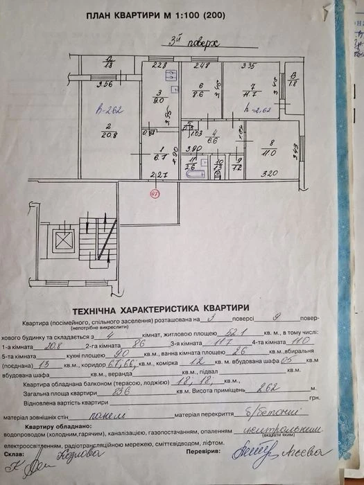 Чотирьохкімнатна квартира для сімʼї