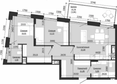 Продаж 2 кім. квартири SOUL PARK вул П. Орлика 73,66 кв.м