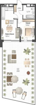 Продаж 1 кім. квартири SOUL PARK вул П. Орлика 59.2 кв.м