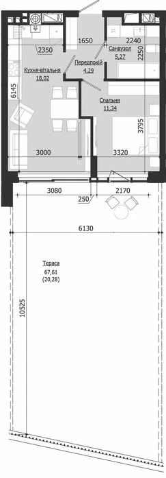 Продаж 1 кім. квартири SOUL PARK вул П. Орлика 59.2 кв.м