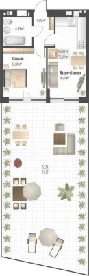 Продаж 1 кім. квартири SOUL PARK вул П. Орлика 62.62 кв.м