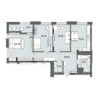 РОЗТЕРМІНУВАННЯ\ Продаж 3кім. квартира 101м.кв\ ЖК Resident