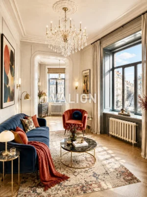 Sale, without%: 2-room apartment 49.1m2 in the royal house