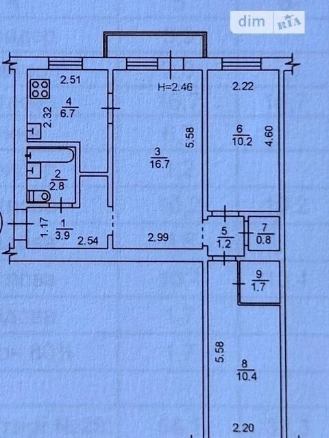 Продаж 3к квартири 56.1 кв. м на вул. Сергія Берегового 17А