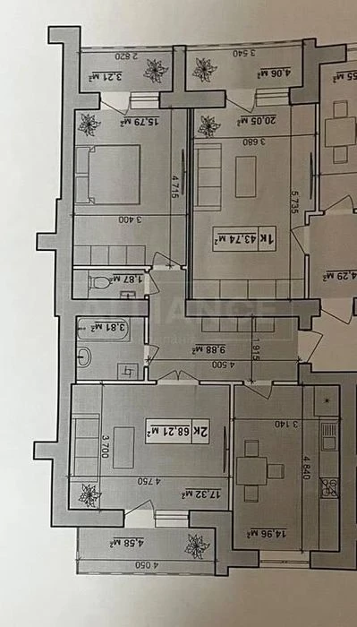 I am selling a two-room apartment in a newly built house near Vokz