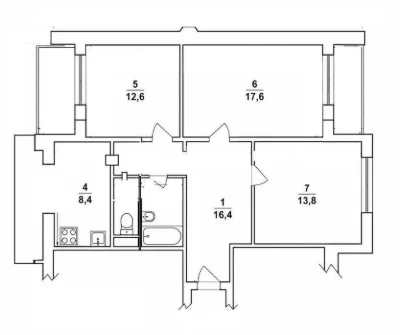 Продаж трикімнатної квартири 78 м., метро Теремки, Магелан