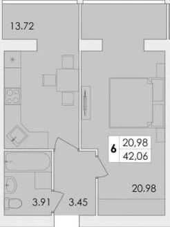 Продаж 1к квартири у сучасному ЖК Green Village