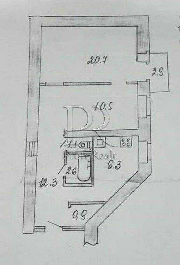 Sale of a 2-room apartment of 55 m², 8 Simona Petlyura St