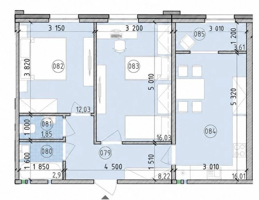 БЕЗ КОМІСІЇ! ПРОДАЖ 2-КІМНАТНОЇ КВАРТИРИ 61 м² У ЖК «НОВА АН