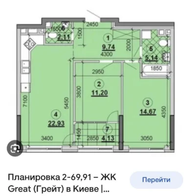 Продам 2 к ЖК Грейт будинок 1 вид на Дніпро правовласності О