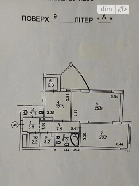 Sale of 2-room apartment 91.1 sq. m. on Hlybochytska street • ID 34676