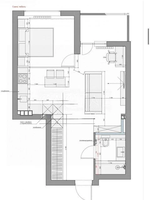 Sale of 2-room apartment 50 sq. m on Naberezhno-Rybalskaya street